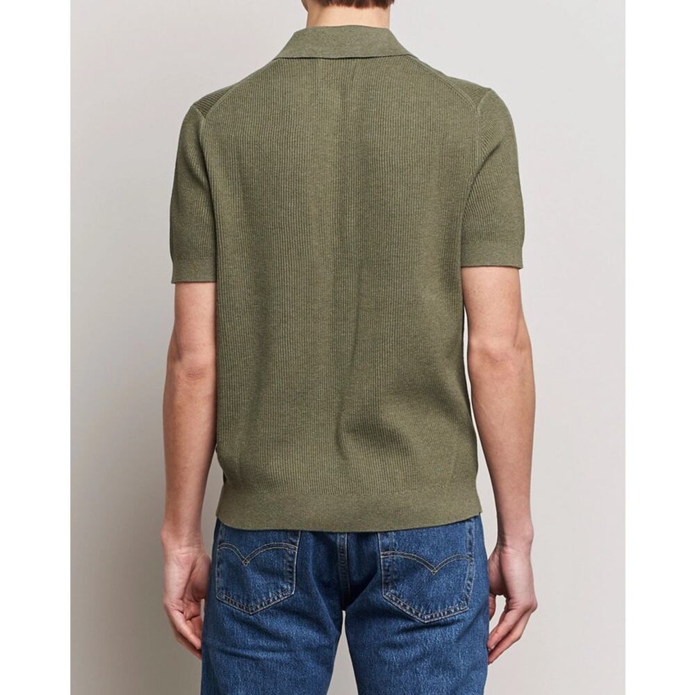 No Nationality NN.07 Hansie Zip Polo Capers Green Fall Cozy XXL Miminalist Corp‎ - Picture 3 of 8